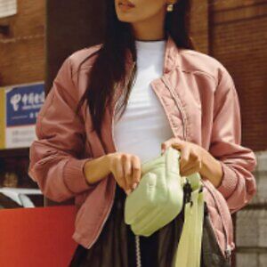 Anthropology '98 Pink Bomber Jacket, Size Small, NWT